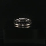 14k White Gold and 1cttw Diamond Half Eternity Two Row Band Ring Size 7