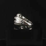 14k White Gold and 1.40cttw Princess and Baguette Diamond Ring Size 7