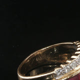 14k Yellow Gold Ruby and 0.40cttw Diamond Vintage Band Ring Size 4.25