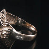 14k Yellow Gold and Diamond Lion's Head Ring Size 7