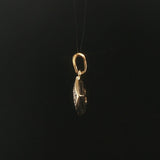 14k Yellow Gold 0.75cttw Princess Cut Diamond Square Pendant