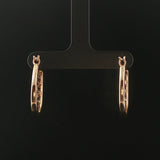 14k Yellow Gold and 0.50cttw Diamond Hoop Earrings 1"