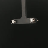 14k White Gold 1.07cttw Princess Cut Diamond Stud Earrings with GSI Cert