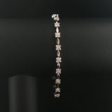 14k White Gold and 2.30cttw Diamond Cluster Floral Link Bracelet 7.5"