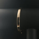 14k Yellow Gold 17.5g Cabochon Sapphire and Diamond Bangle Bracelet 7"