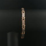 14k Yellow Gold and 0.75cttw Diamond Fancy X Link Bracelet 7.25"