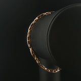 14k Yellow Gold and 0.75cttw Diamond Fancy X Link Bracelet 7.25"