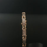14k Yellow Gold and 0.75cttw Diamond Fancy X Link Bracelet 7.25"