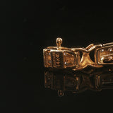 14k Yellow Gold and 0.75cttw Diamond Fancy X Link Bracelet 7.25"