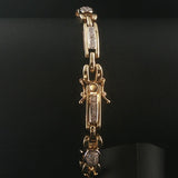 14k Yellow Gold and 1cttw Diamond Solid 20g Fancy Link Bracelet 7"