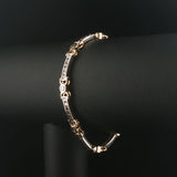 14k Yellow and White Gold 1cttw Diamond Solid 15.6g Fancy Link Bracelet 7"