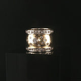 14k Yellow and White Gold 2cttw Diamond Wide Vintage Band Ring Size 7