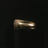 14k White Gold and 0.75cttw Diamond Vintage Cluster Band Ring Size 6