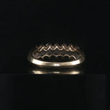 14k White Gold and 0.75cttw Diamond Vintage Cluster Band Ring Size 6