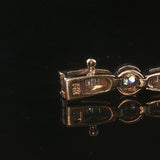 14k White Gold and 3cttw Round and Baguette Diamond Fancy Link Bracelet 7"