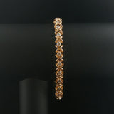 14k Yellow Gold and 2.40cttw Diamond Fancy X Link Bracelet 7.25"