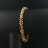 14k Yellow Gold and 2.40cttw Diamond Fancy X Link Bracelet 7.25"