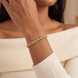 14k Yellow Gold and 2.40cttw Diamond Fancy X Link Bracelet 7.25"