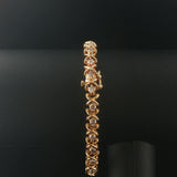14k Yellow Gold and 2.40cttw Diamond Fancy X Link Bracelet 7.25"