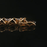 14k Yellow Gold and 2.40cttw Diamond Fancy X Link Bracelet 7.25"