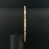 14k White Gold and 2.5cttw Diamond Solid Tennis Bracelet 7"