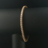 14k White Gold and 2.5cttw Diamond Solid Tennis Bracelet 7"
