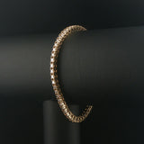 14k White Gold and 2.5cttw Diamond Solid Tennis Bracelet 7"