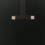 14k Yellow Gold and 0.50cttw Diamond Cluster Square Stud Earrings
