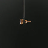 14k Yellow Gold and 0.50cttw Diamond Cluster Square Stud Earrings