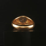 18k Yellow Gold and 0.35cttw Diamond Men's Vintage Solid Cluster Ring Size 12