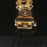 14k Yellow Gold and 1cttw Diamond Fancy X Link Bracelet 7.25"