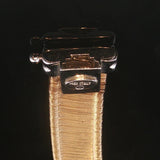 14k Yellow Gold and 0.15cttw Diamond Silky Wire Mesh Bracelet Italy 7.5"