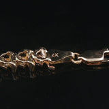 14k Yellow Gold and 3cttw Diamond Solid S Link Vintage Tennis Bracelet 8"