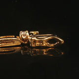 14k Yellow Gold and 0.75cttw Diamond 10g Bar Link Bracelet 7"