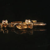 14k Yellow Gold and 0.75cttw Diamond 10g Bar Link Bracelet 7"