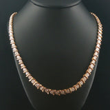 14k Yellow Gold 2.50cttw Diamond Graduated S Link Vintage Tennis Necklace 16"