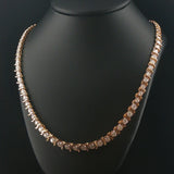 14k Yellow Gold 2.50cttw Diamond Graduated S Link Vintage Tennis Necklace 16"