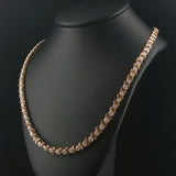 14k Yellow Gold 2.50cttw Diamond Graduated S Link Vintage Tennis Necklace 16"