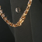 14k Yellow Gold 2.50cttw Diamond Graduated S Link Vintage Tennis Necklace 16"