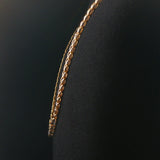 14k Yellow Gold and 0.63cttw Bezel Set Diamond 24g Fancy Link Necklace 16"