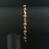 14k Yellow and White Gold 0.65cttw Diamond Bar Link Bracelet 7"