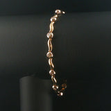 14k Yellow and White Gold 0.65cttw Diamond Bar Link Bracelet 7"