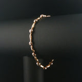 14k Yellow and White Gold 0.65cttw Diamond Bar Link Bracelet 7"