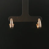 14k Yellow Gold and 0.10cttw Diamond Small Hoop Earrings 0.50"