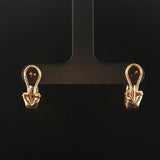 14k Yellow Gold and 0.10cttw Diamond Small Hoop Earrings 0.50"