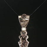 14k White Gold and 1cttw Diamond 16.5g Large Vintage Cross Pendant 3"