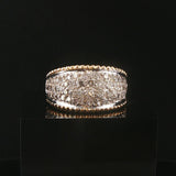 14k Yellow and White Gold 1.50cttw Pave Diamond Graduated Band Ring Size 12