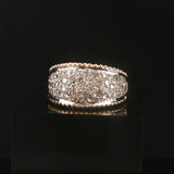 14k Yellow and White Gold 1.50cttw Pave Diamond Graduated Band Ring Size 12