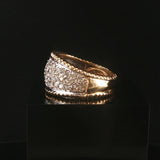 14k Yellow and White Gold 1.50cttw Pave Diamond Graduated Band Ring Size 12