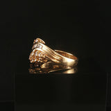 14k Yellow Gold and 1cttw Round and Baguette Diamond Ladies Ring Size 6
